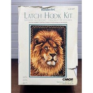 Wonderart Latch Hook Kit 4497 LION 27 x 40 New Kit